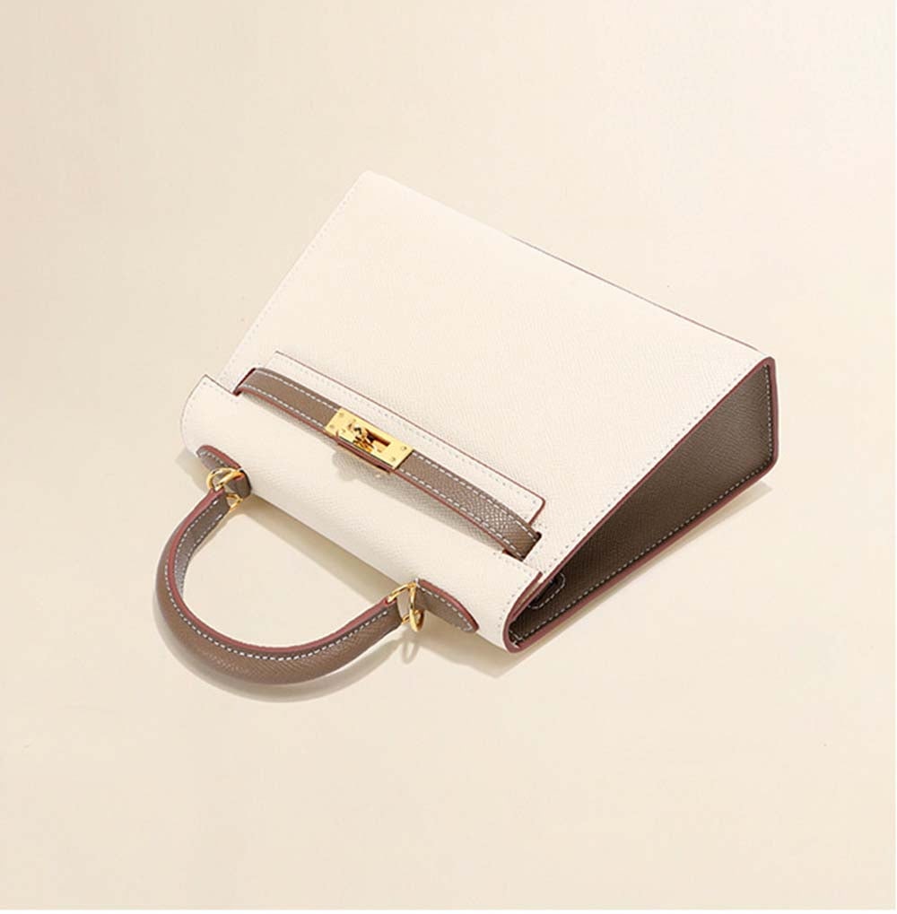 Womens Mini Padlock Epsom Leather Gold Hardware