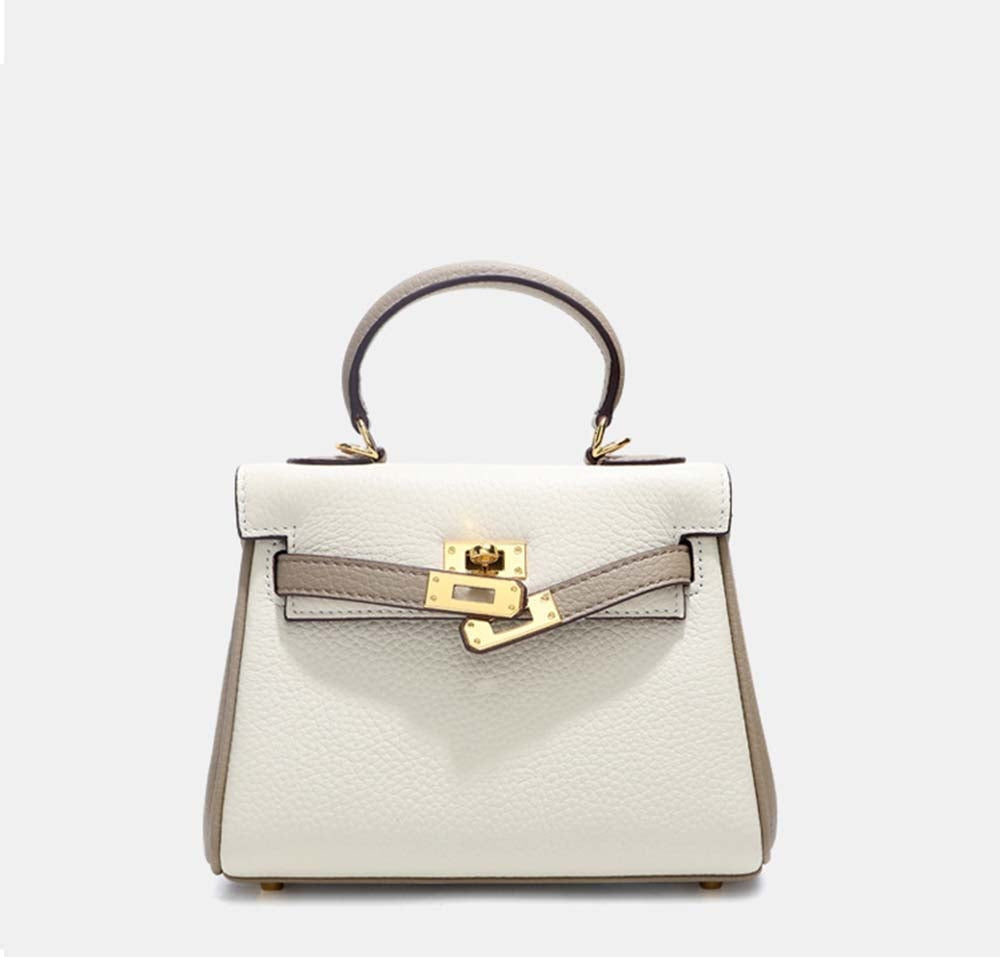 Womens Mini Padlock Pink / Mauve Pale Gold Hardware Grainy Togo Leather