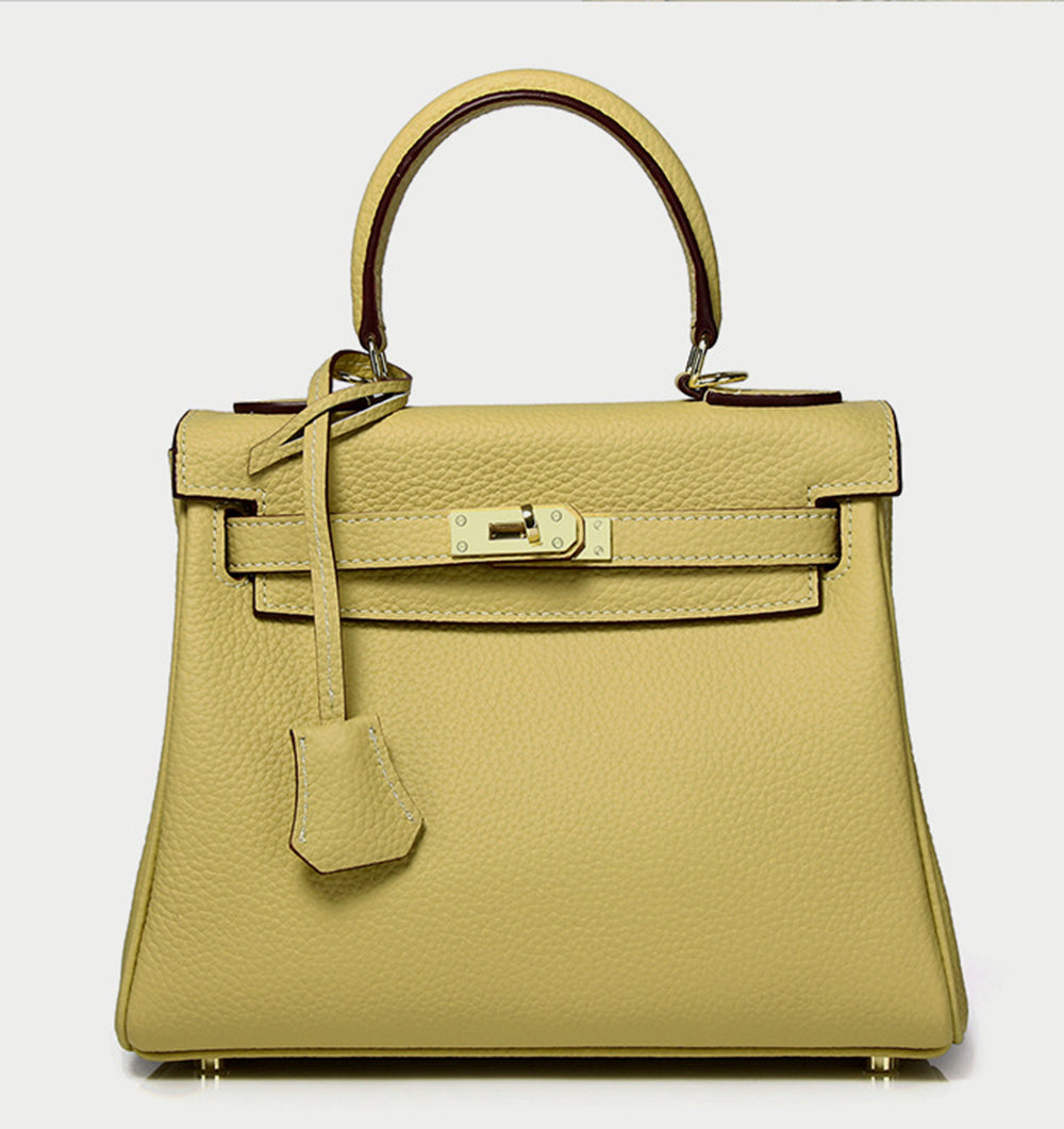 Cross Body Shoulder Bag Grainy Togo Leather Padlock Kelly Tote