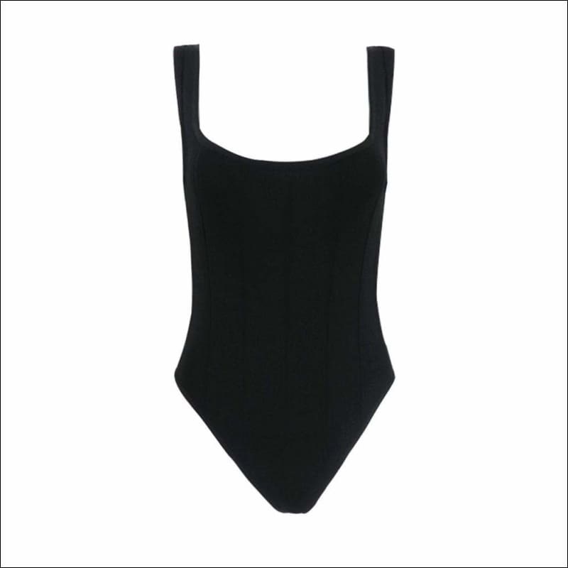 Winnal Bandage Scoop Back Cropped Tank Top Bodysuit