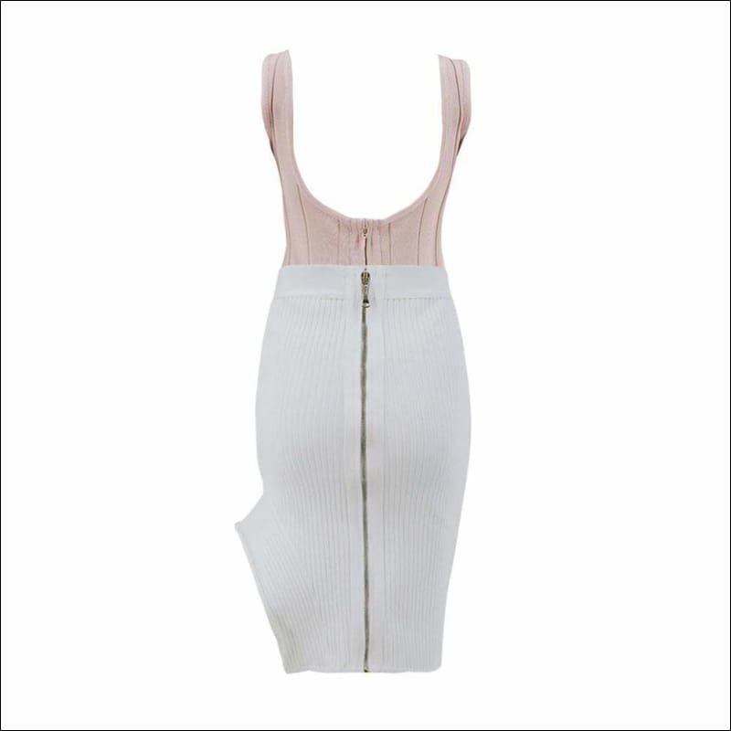 Winnal Bandage Scoop Back Cropped Tank Top Bodysuit