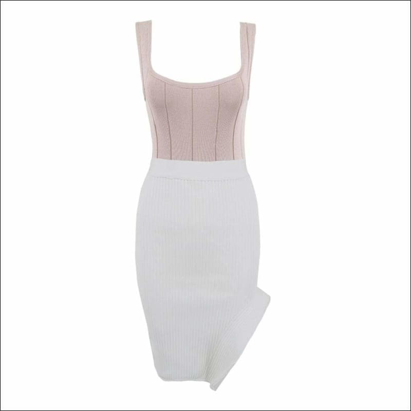 Winnal Bandage Scoop Back Cropped Tank Top Bodysuit