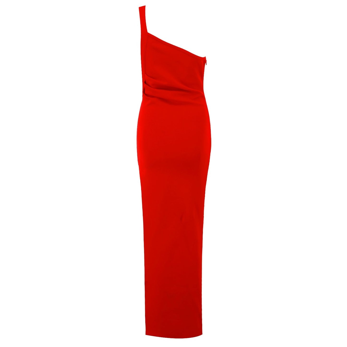 Winnal Celebrity Party Bandage Dress Women Red Sleeveless One-Shoulder Sexy Split Maxi Long Vestidos