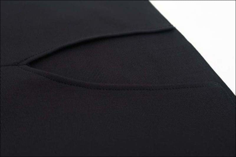 Winnal Sleevess Off The Shoulder Bardot Long Bodycon Dress Slit at Back With Choke
