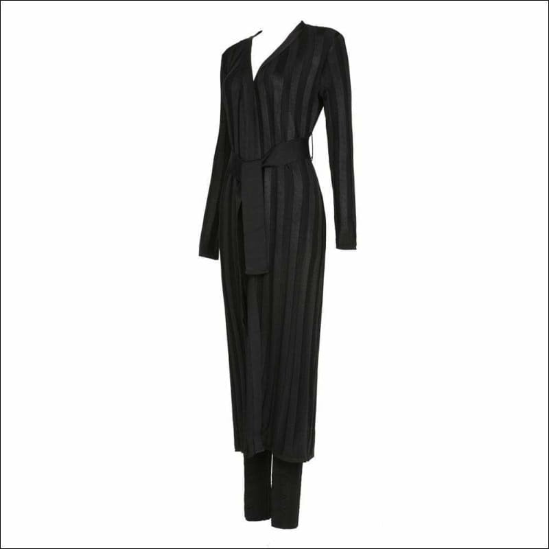 Winnal Women’s 2-Piece Sets Long Sleeve V Neck Party Bodycon Dress With Belt