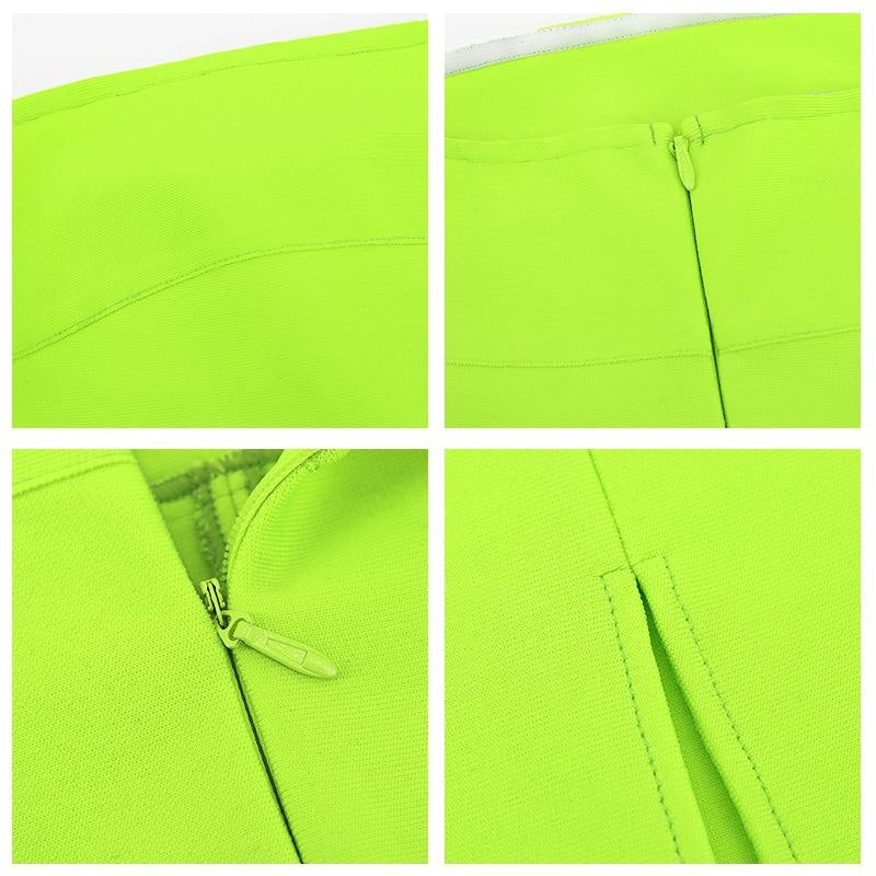 Winnal Womens Apple Green Off Shoulder Bandage Bodycon Dress