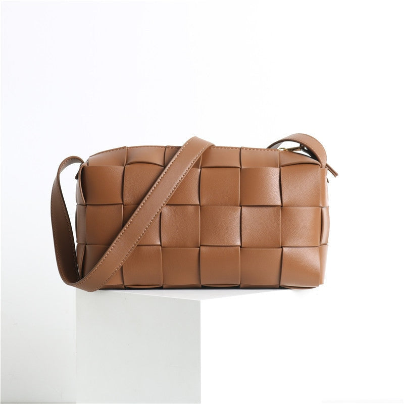 Womens Sqaure Padded Shoulder Cross Body Bag