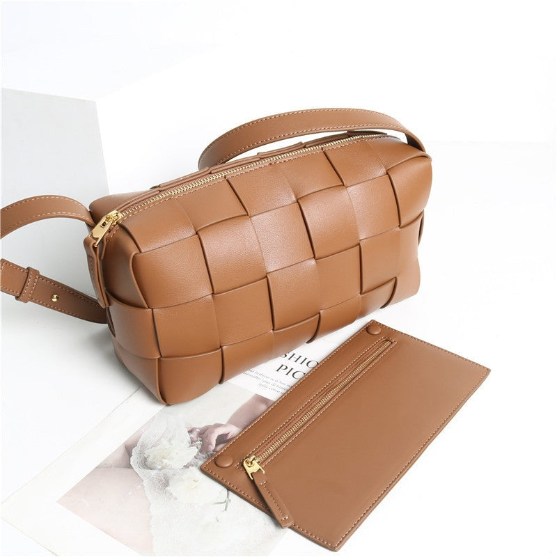Womens Sqaure Padded Shoulder Cross Body Bag