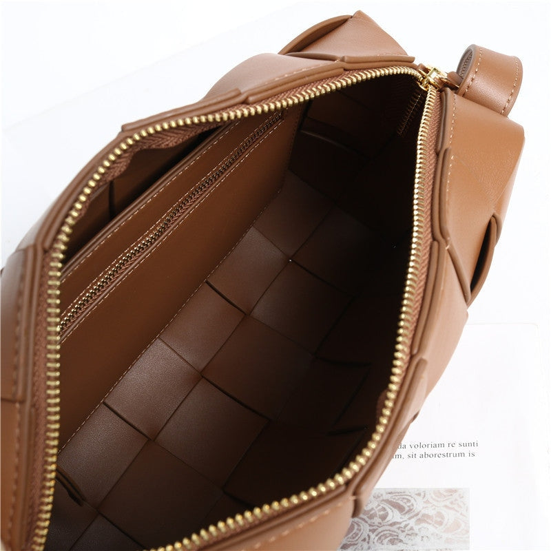 Womens Sqaure Padded Shoulder Cross Body Bag