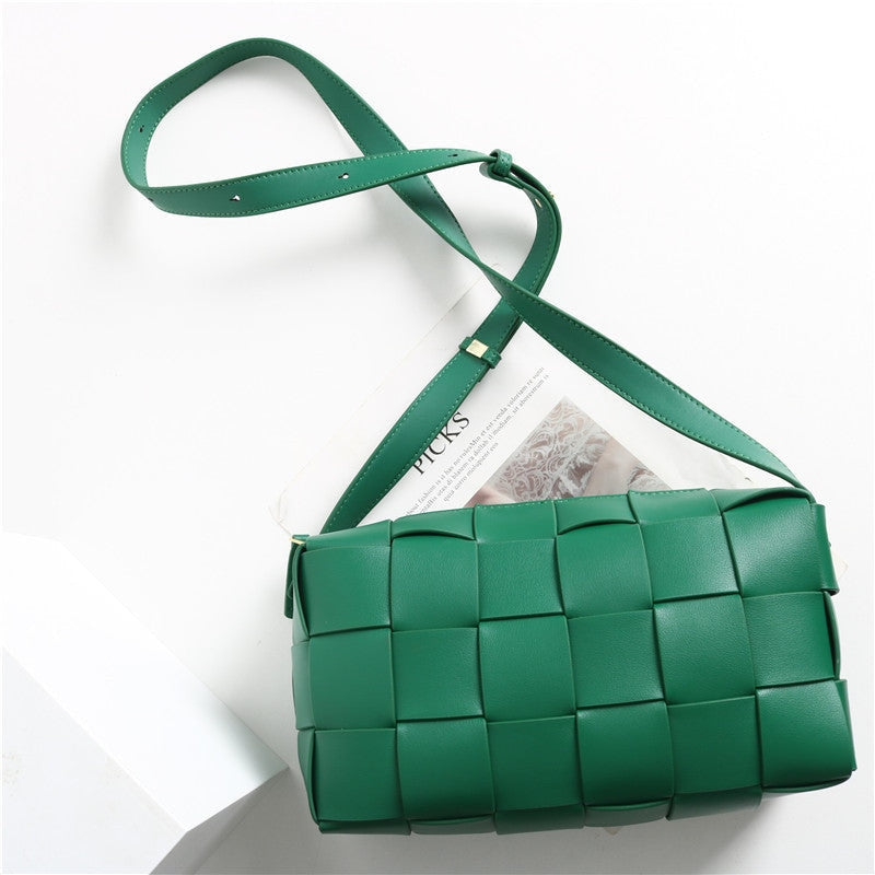 Womens Sqaure Padded Shoulder Cross Body Bag