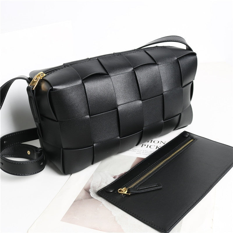 Womens Sqaure Padded Shoulder Cross Body Bag