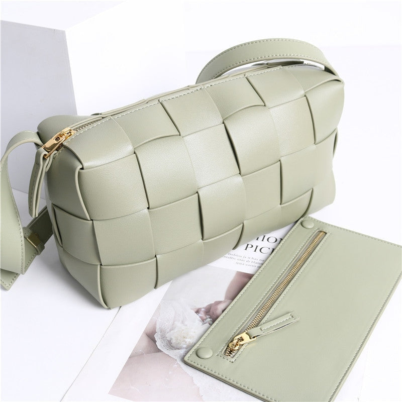 Womens Sqaure Padded Shoulder Cross Body Bag