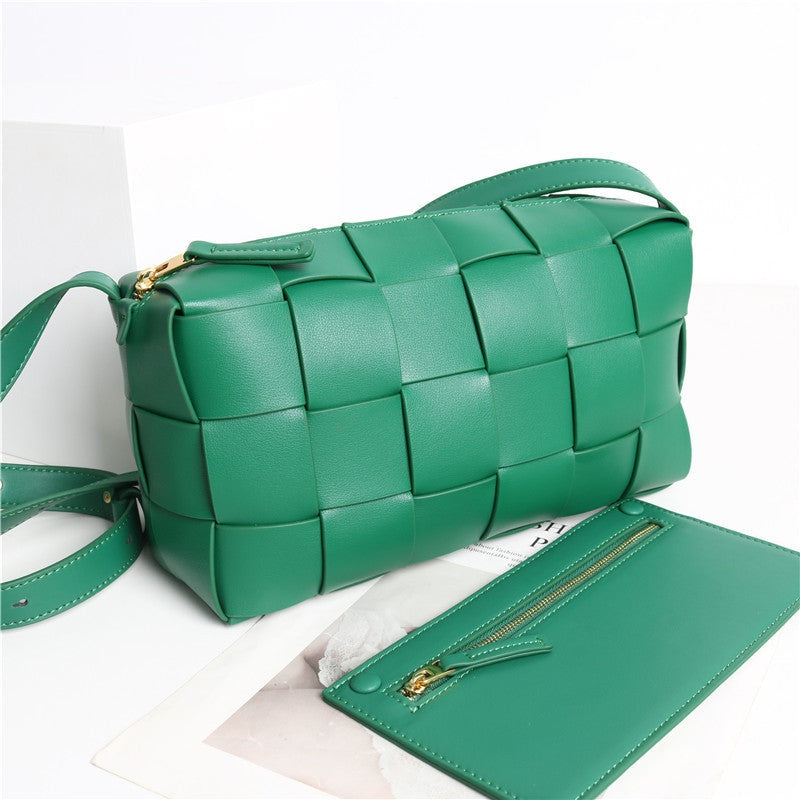 Womens Sqaure Padded Shoulder Cross Body Bag