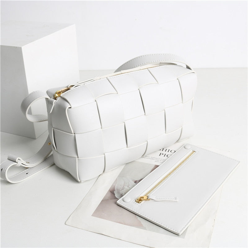 Womens Sqaure Padded Shoulder Cross Body Bag