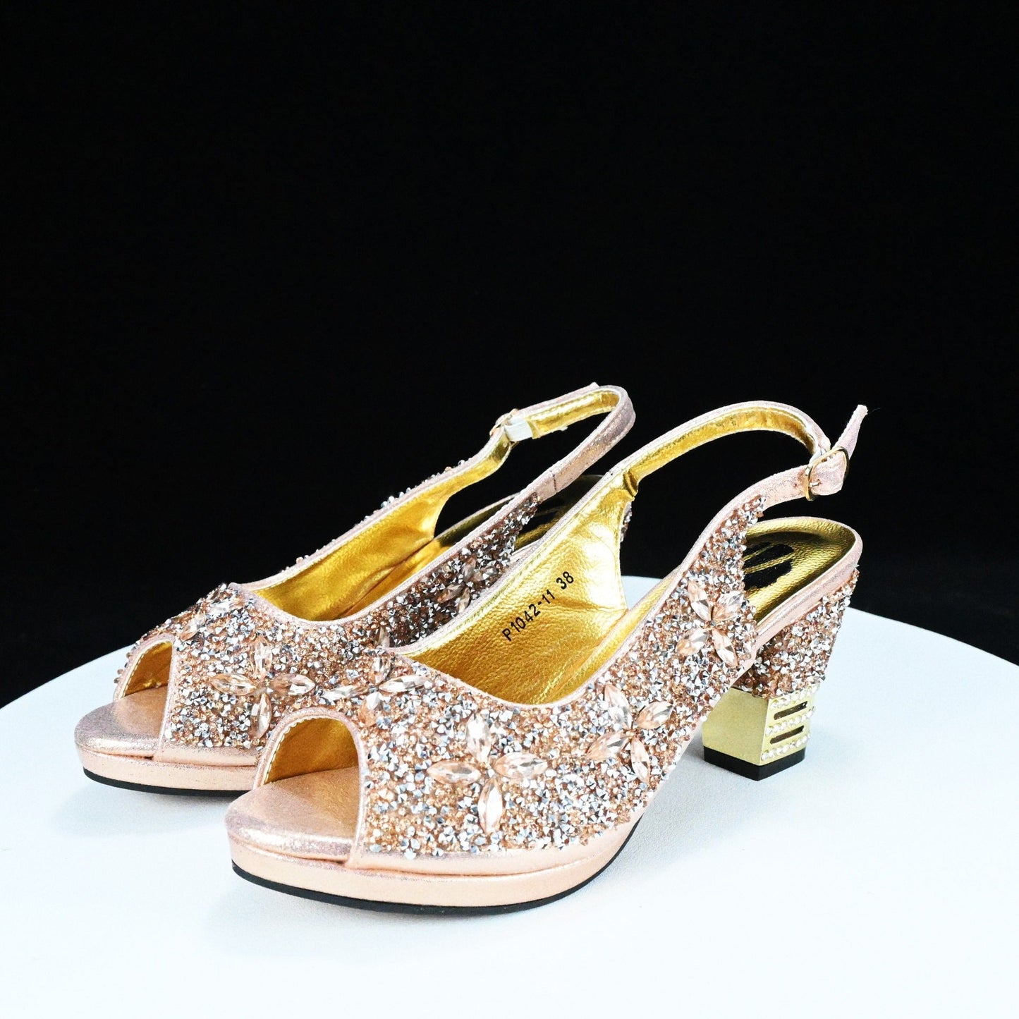 Rhinestone Chunky High Heel Casual Sandals With Clutch Bag,With RHhinestone,Diamond Evening Wedding