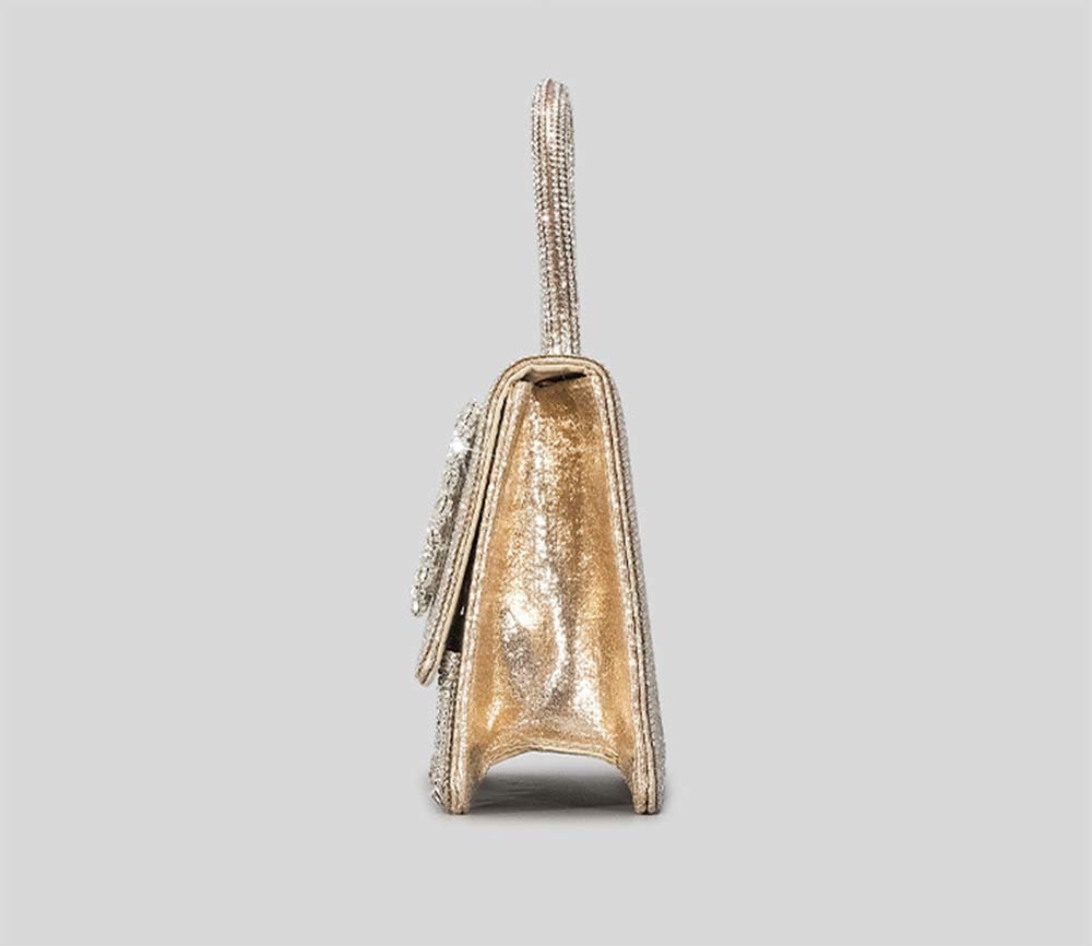 Winnal Crystal Mini Square Top Handle Bag