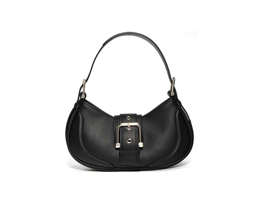 Womens Calfskin Leather Underarm Shoulder Bag