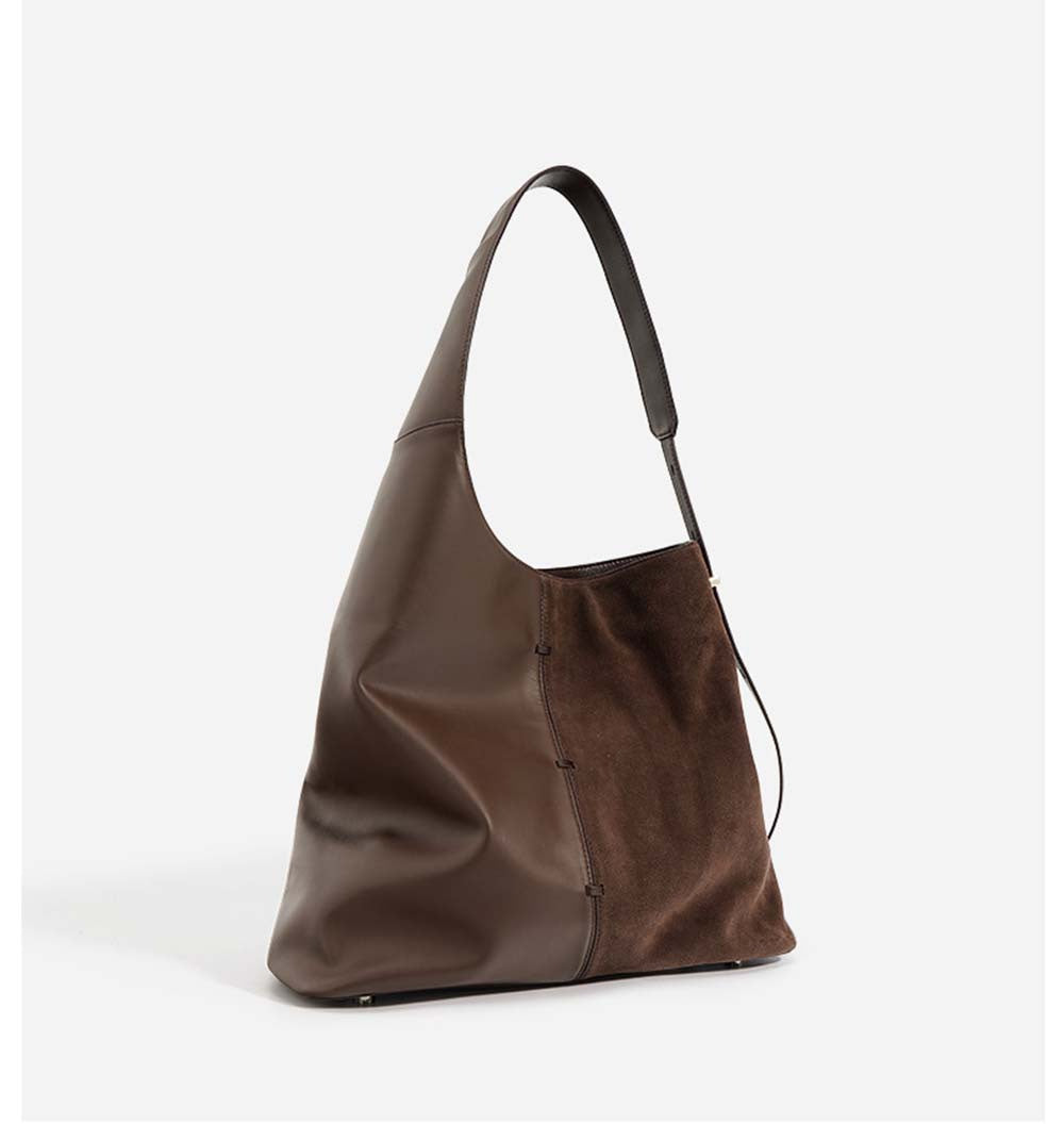 Womens Fashion Patchwork Leather Hobo Shoulder Bag