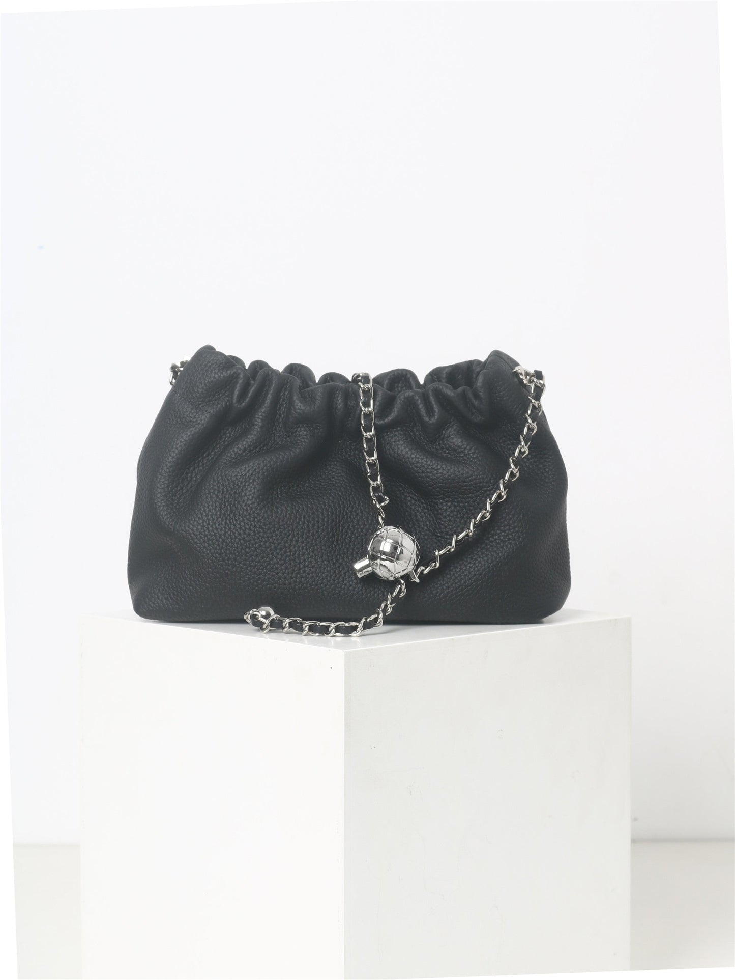 Womens Leather Cloud Shoulder Bag