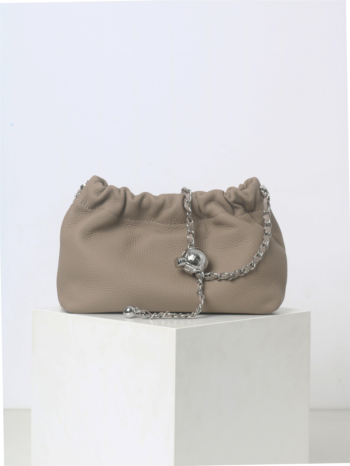 Womens Leather Cloud Shoulder Bag