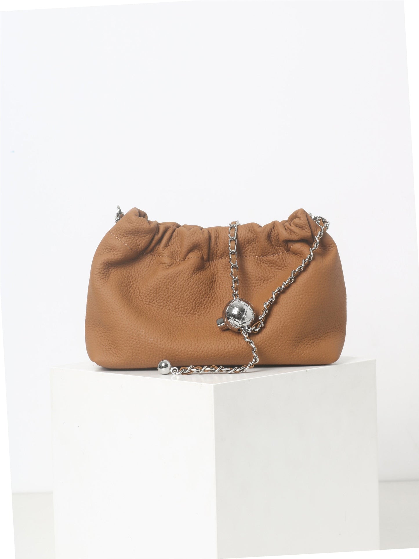 Womens Leather Cloud Shoulder Bag