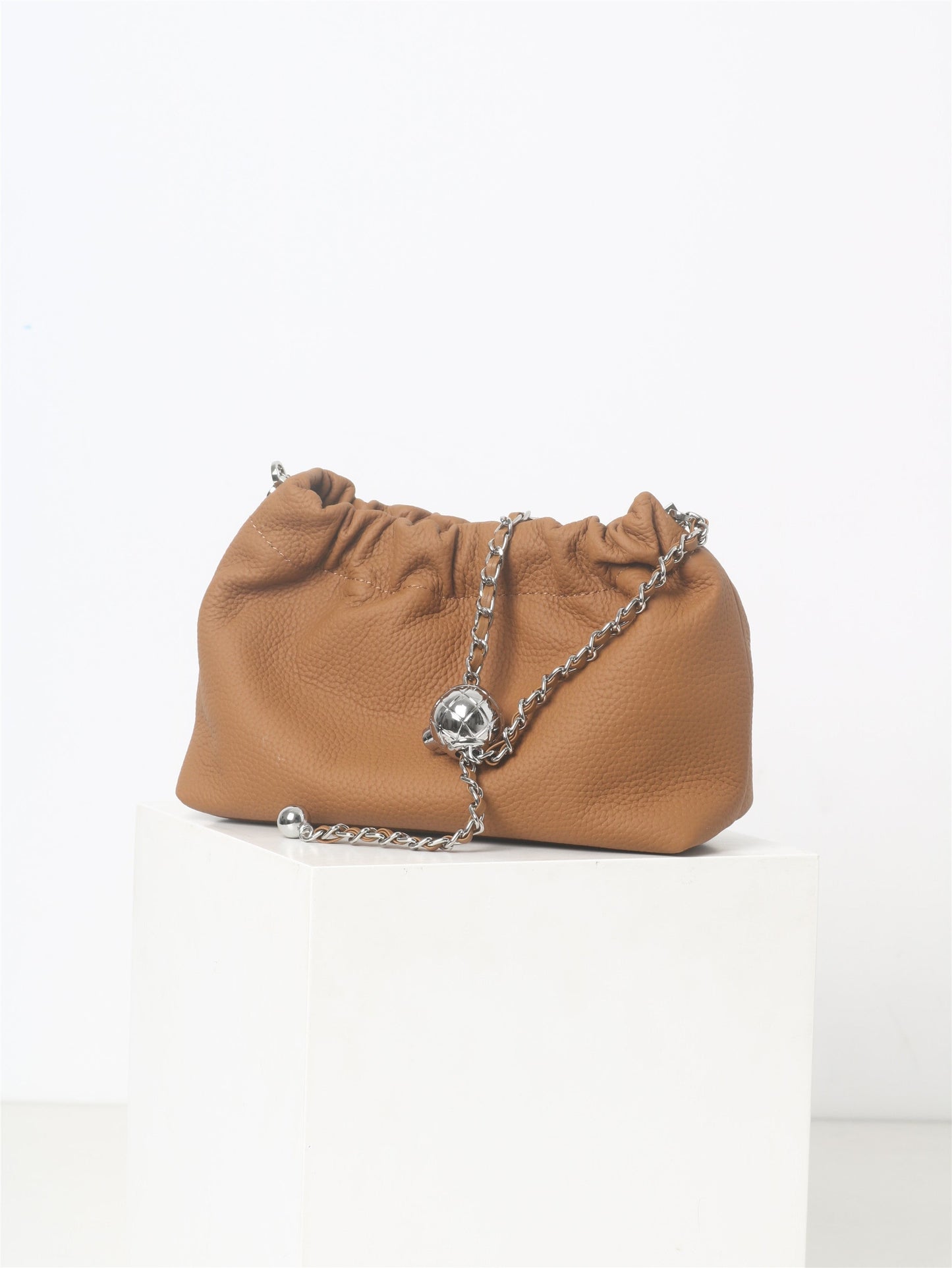 Womens Leather Cloud Shoulder Bag