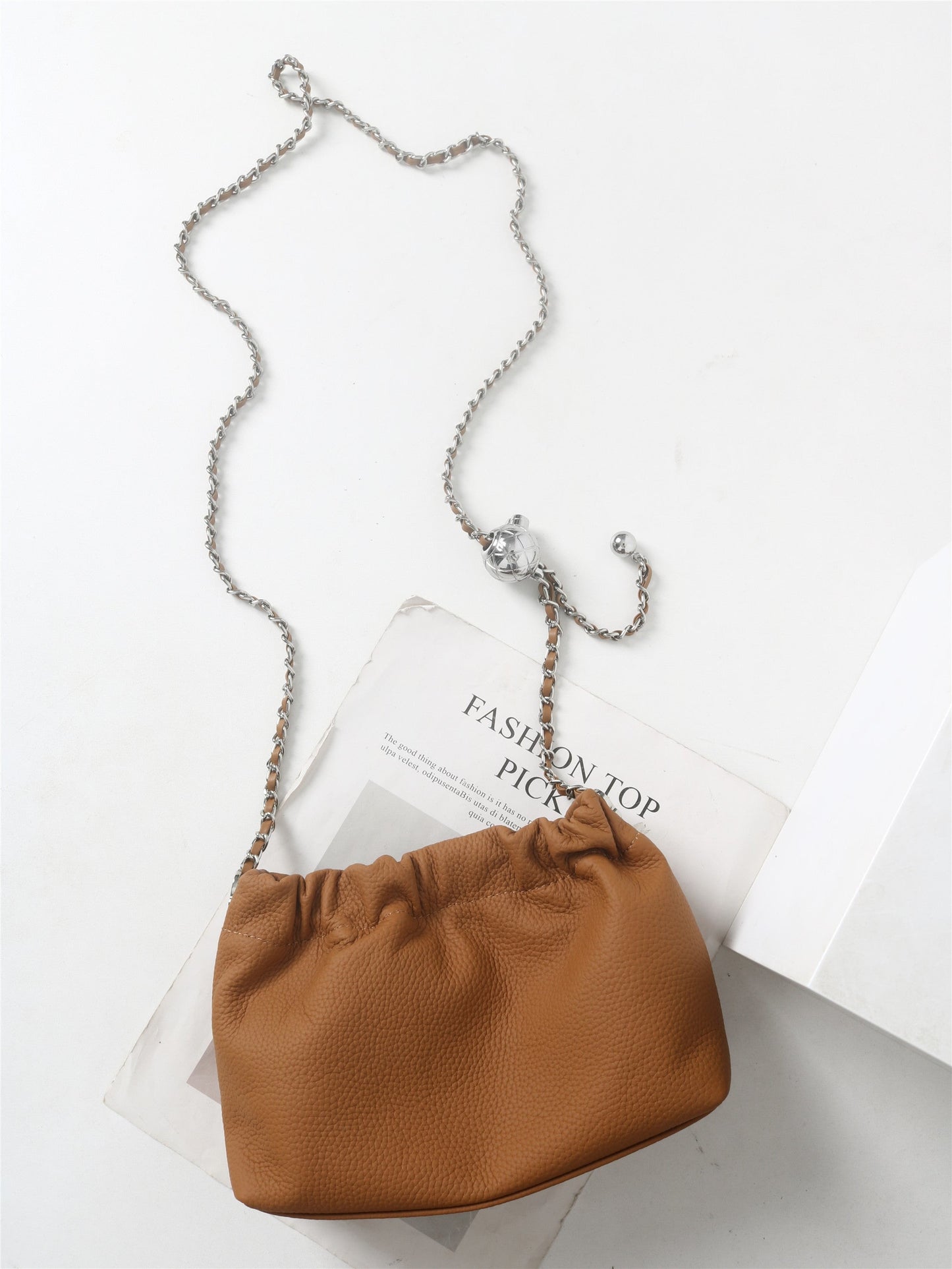 Womens Leather Cloud Shoulder Bag