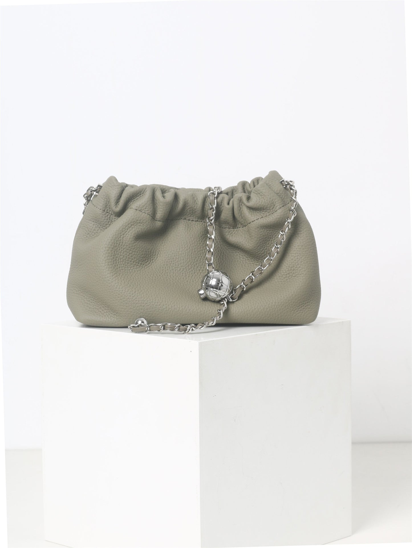 Womens Leather Cloud Shoulder Bag