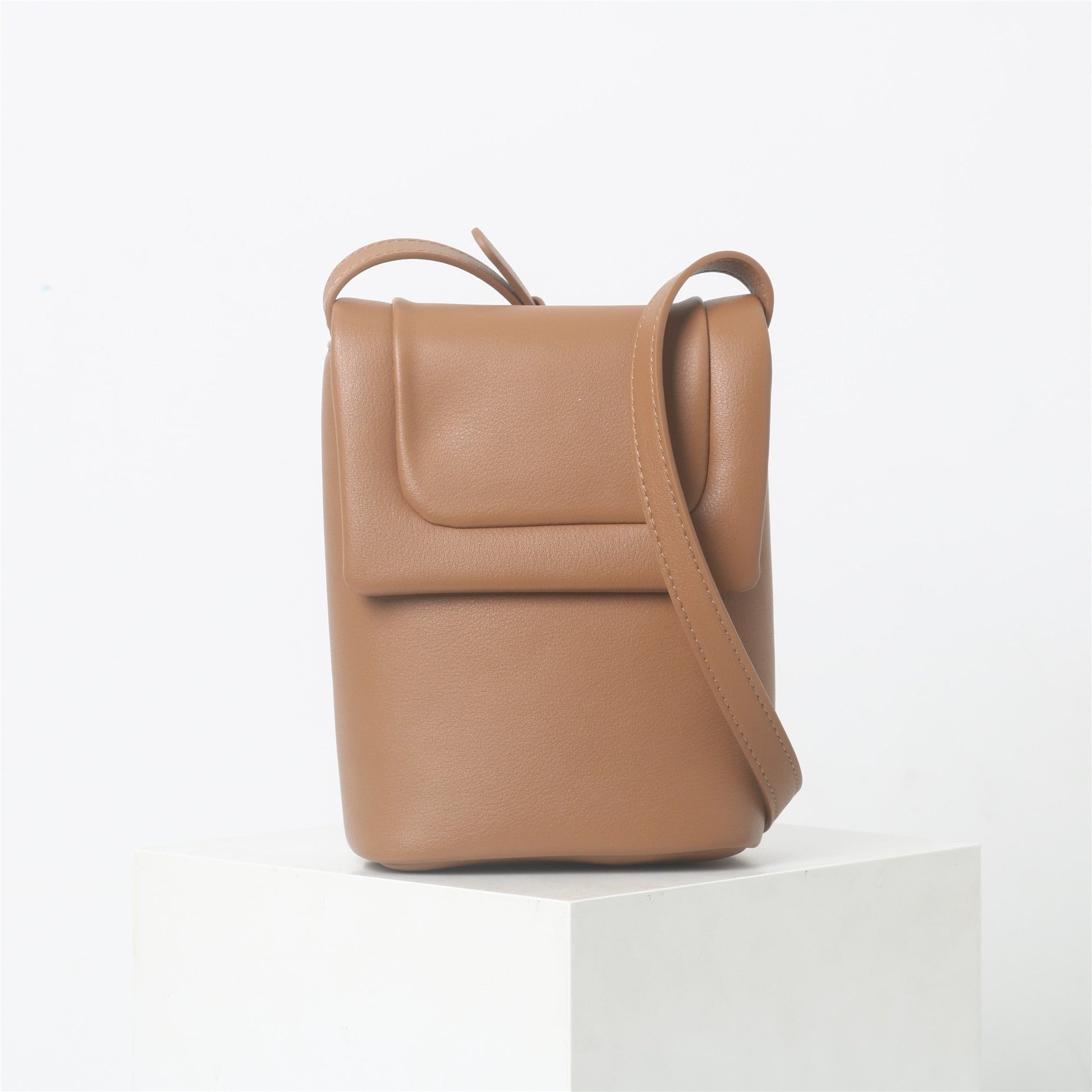 Womens Leather Phone Handle Bag