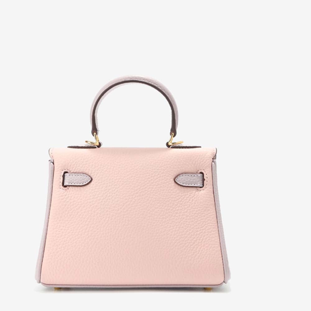 Womens Mini Padlock Pink / Mauve Pale Gold Hardware Grainy Togo Leather