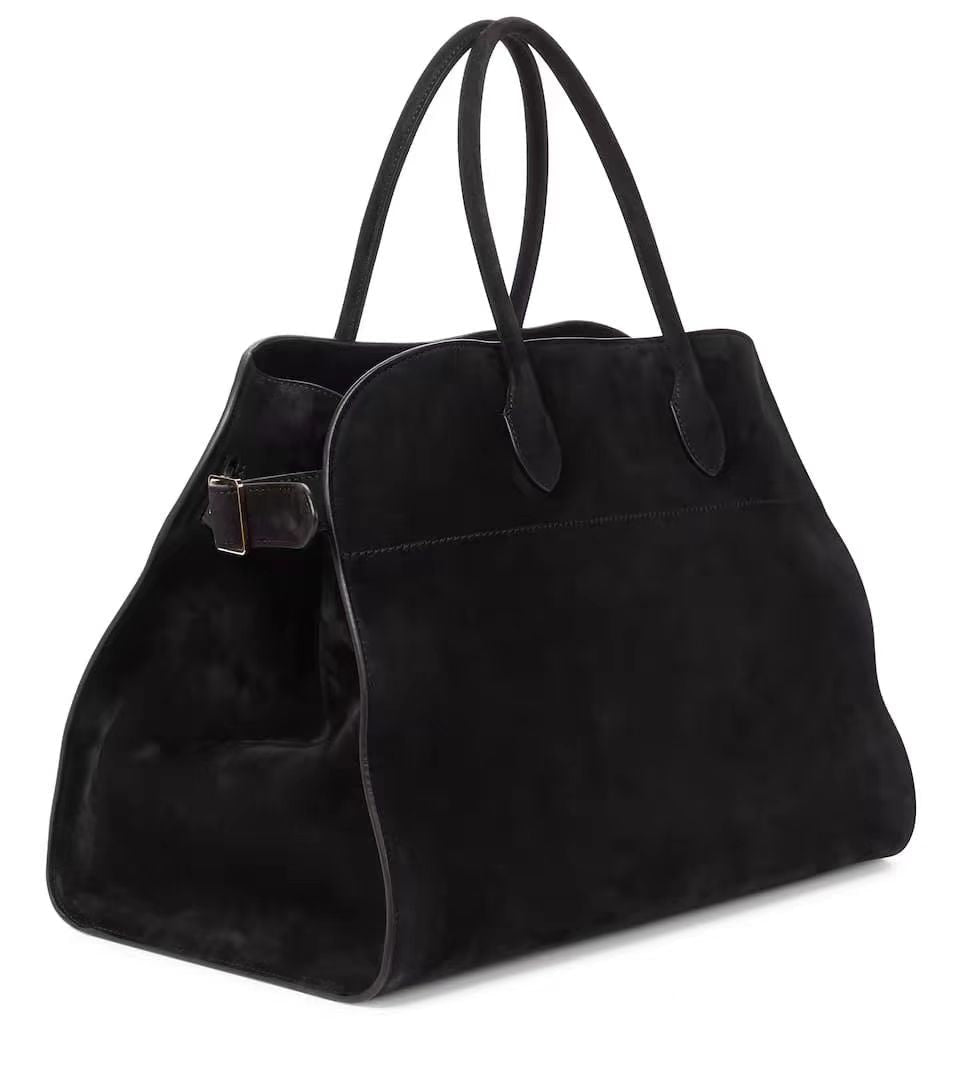 Womens Suede Leather Large Tote Cross Body Shopper Bag