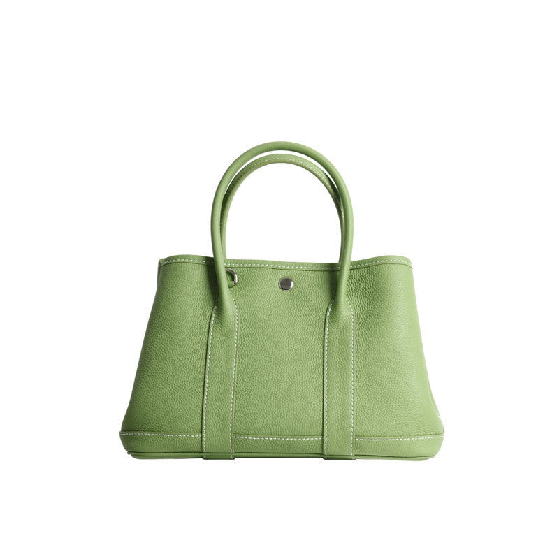 Calfskin Leather Top Handle Tote Bag