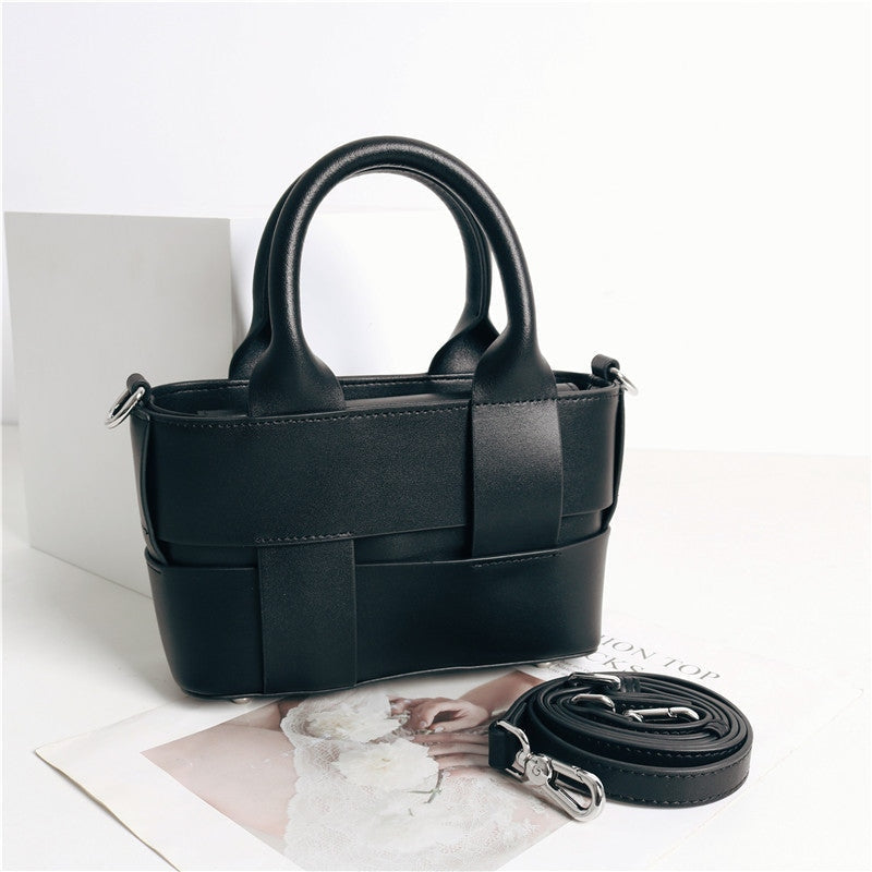 Leather Knot Top-Handle Tote Bag