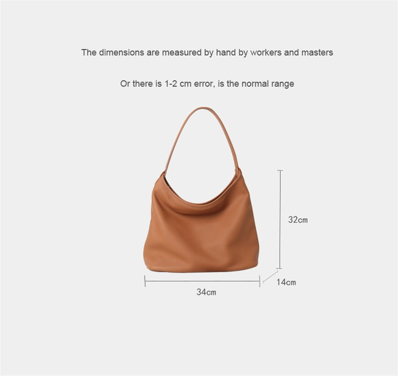 Leather Large Hobo Bag