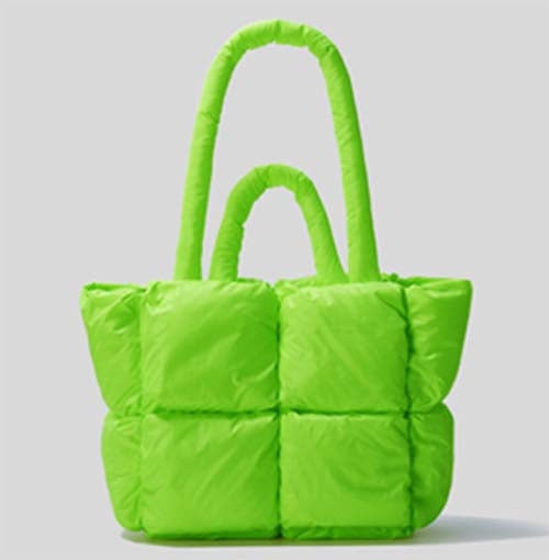 Quilted Nylon Large Padded Tote Bag