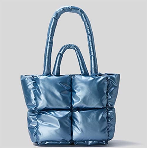Quilted Nylon Large Padded Tote Bag