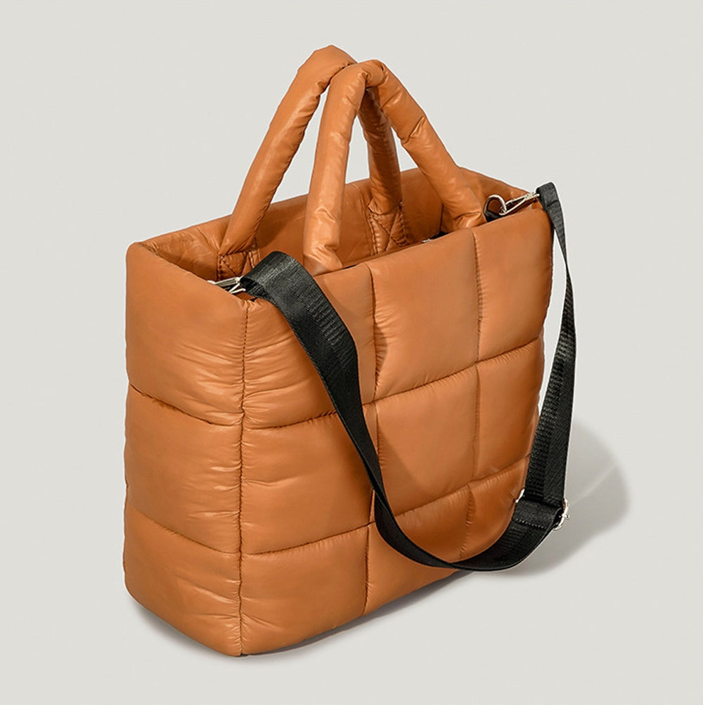 Quilted Puffer Padded Tote Bag