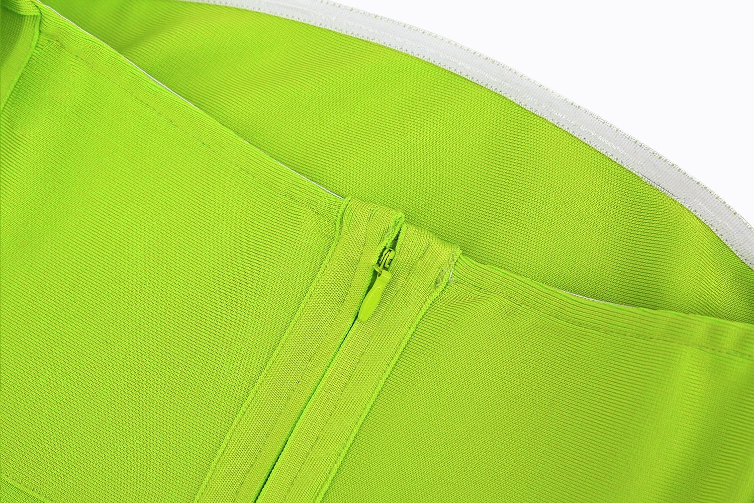Winnal Fluorescent green off shoulder long sleeves backless bandage skirt back split banquet evening dress