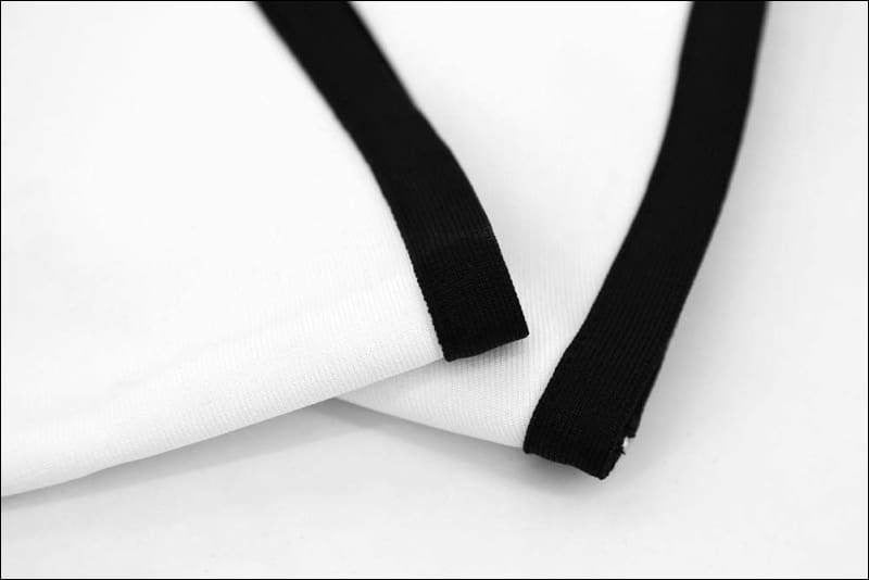 Winnal Sexy Plunge V-Neck Crisscross Cutout Front Long Sleeve Two tone Midi Bodycon Dress