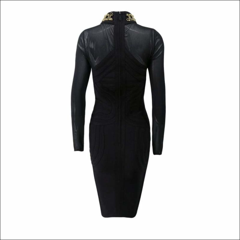 Winnal Studded Bandage Dress - Black