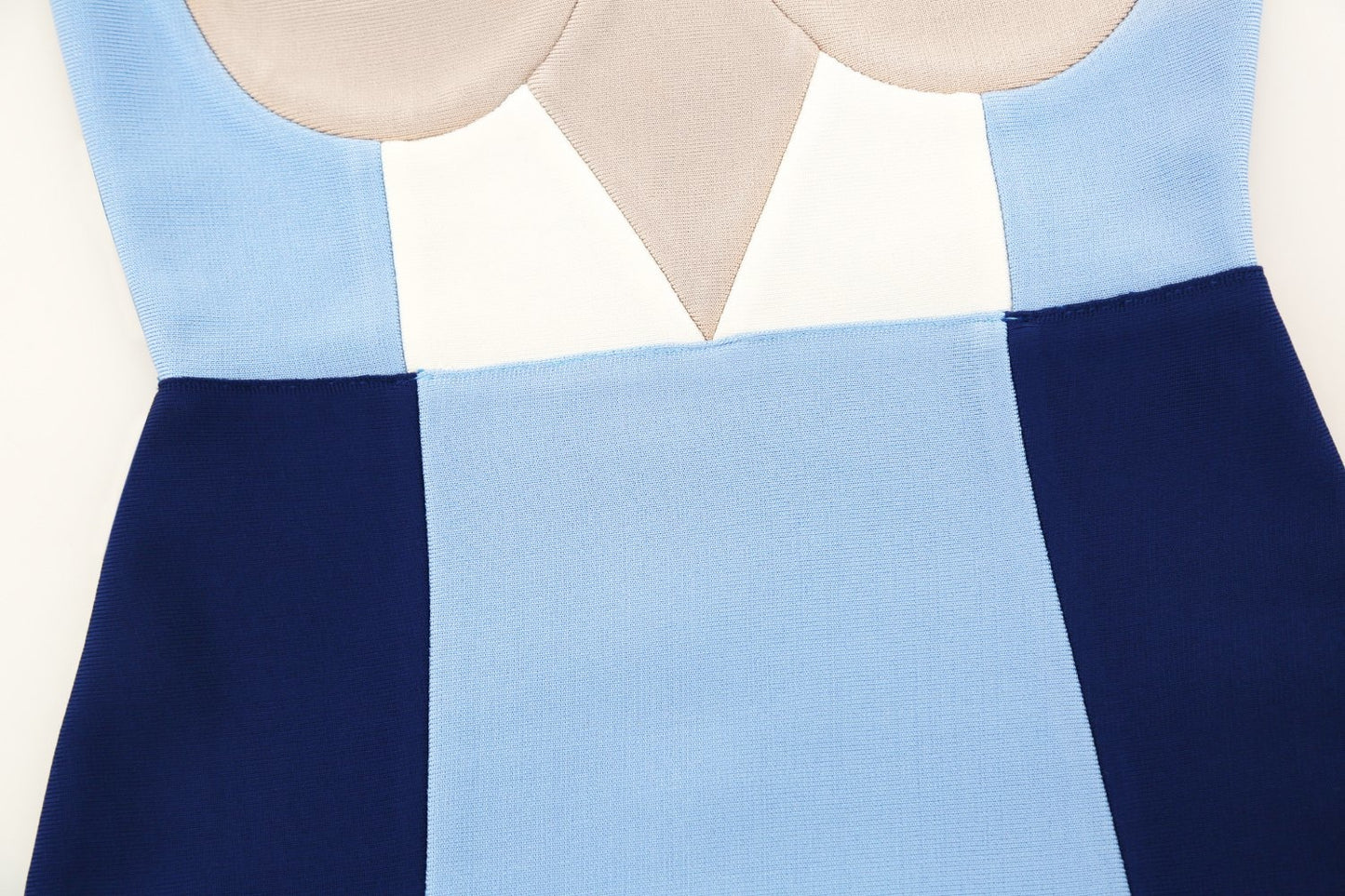 Winnal Women’s Color Block Bustier Detail Bandage Dress