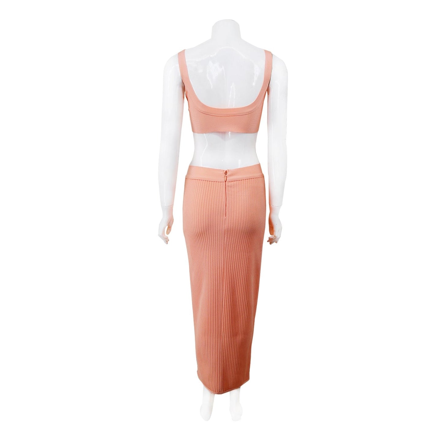 Winnal Women’s Sexy 2 Piece Outfits Strap Crop Top Skirt Set Bodycon Mini Dress