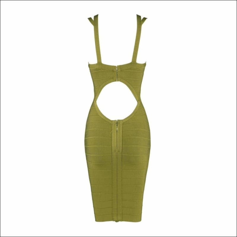 Winnal Women’s Sexy Bodycon Dress Metal Embellished Slim Strappy Asymmetric Wrap Midi Dress.