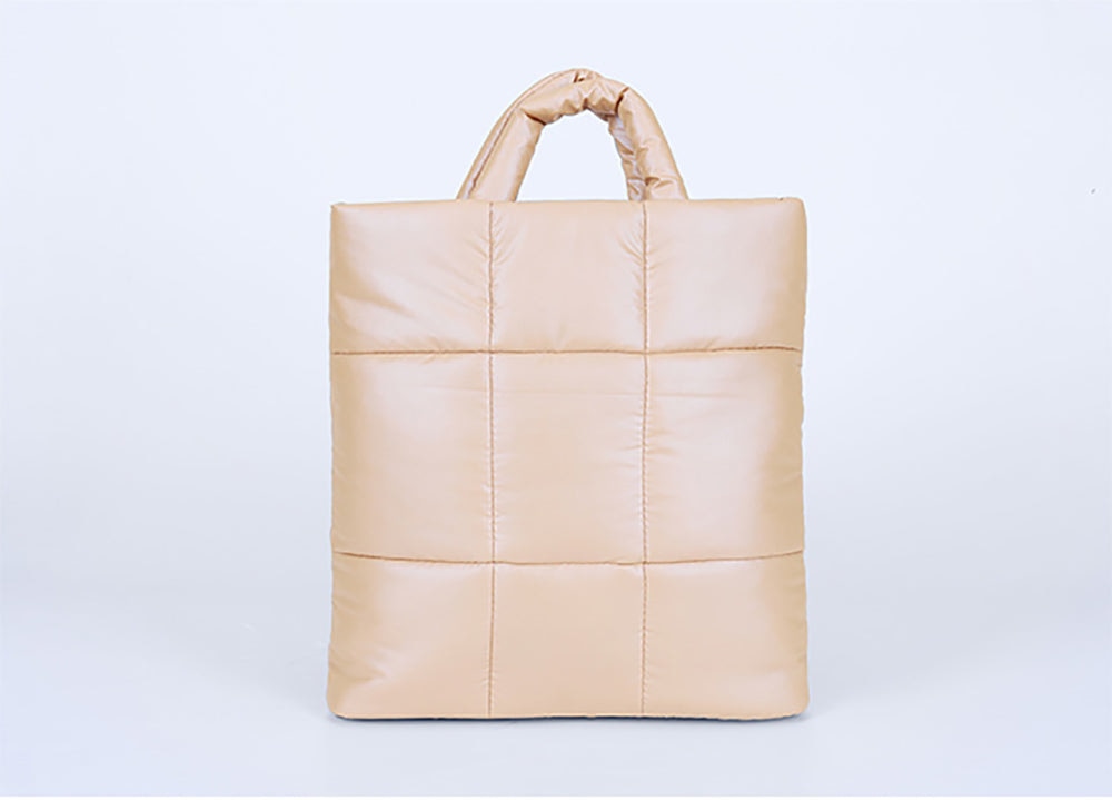 Womens Designer Puffer Quilted Padded Nylon Hobo Shoulder Bag