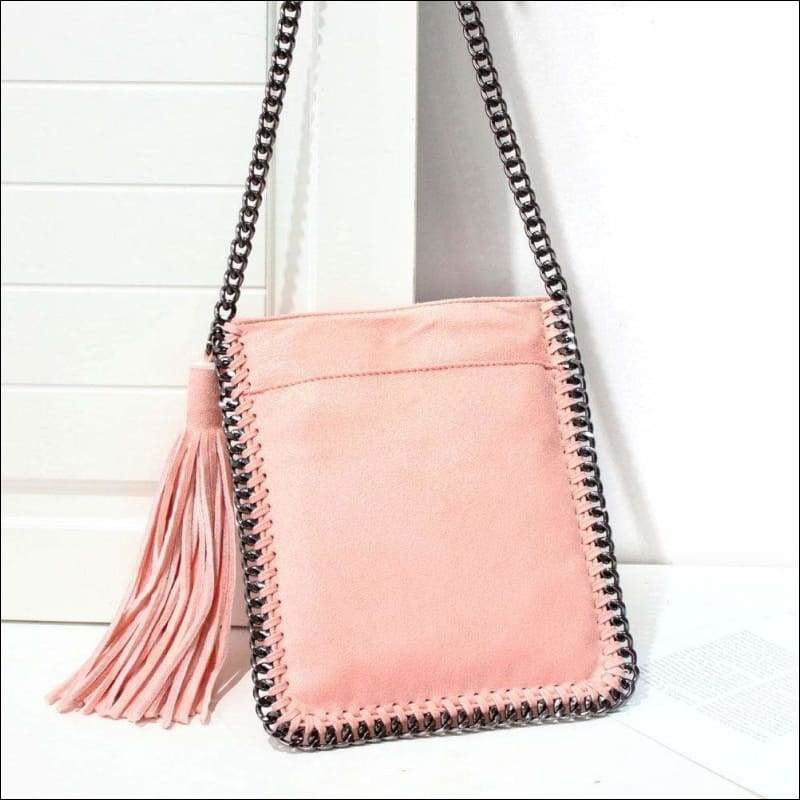 Womens Fashion Small Tassle Shoulder Cross Body Clutches Pouches