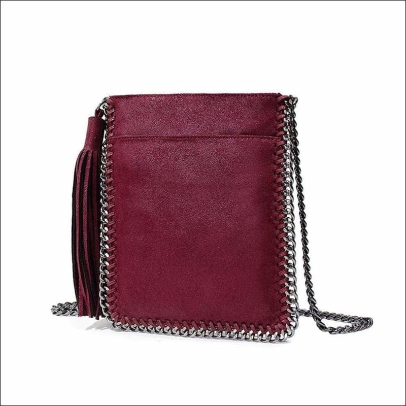 Womens Fashion Small Tassle Shoulder Cross Body Clutches Pouches