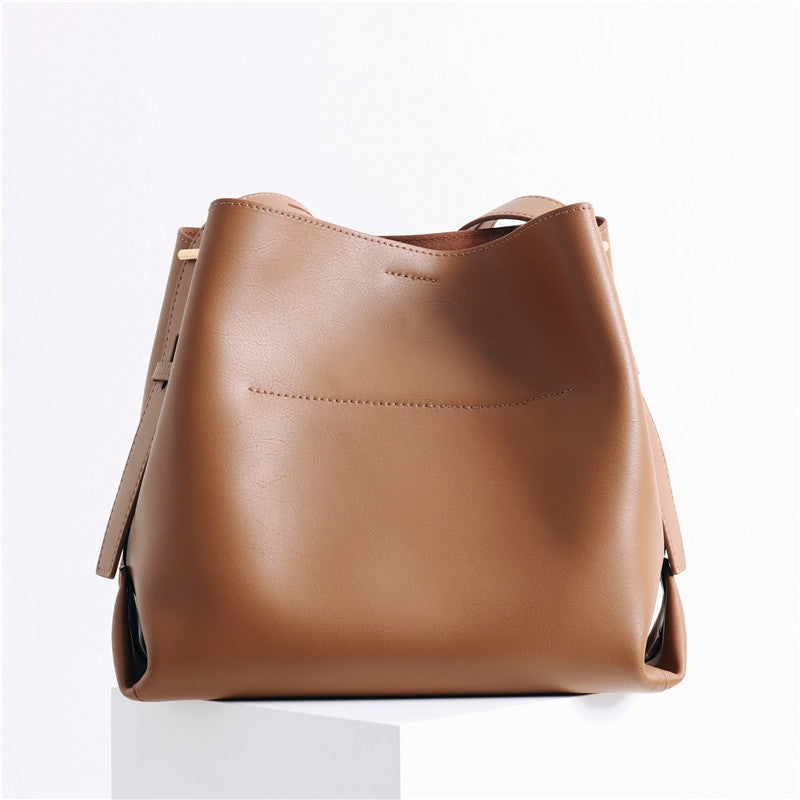 Womens Large Leather Bucket Bag