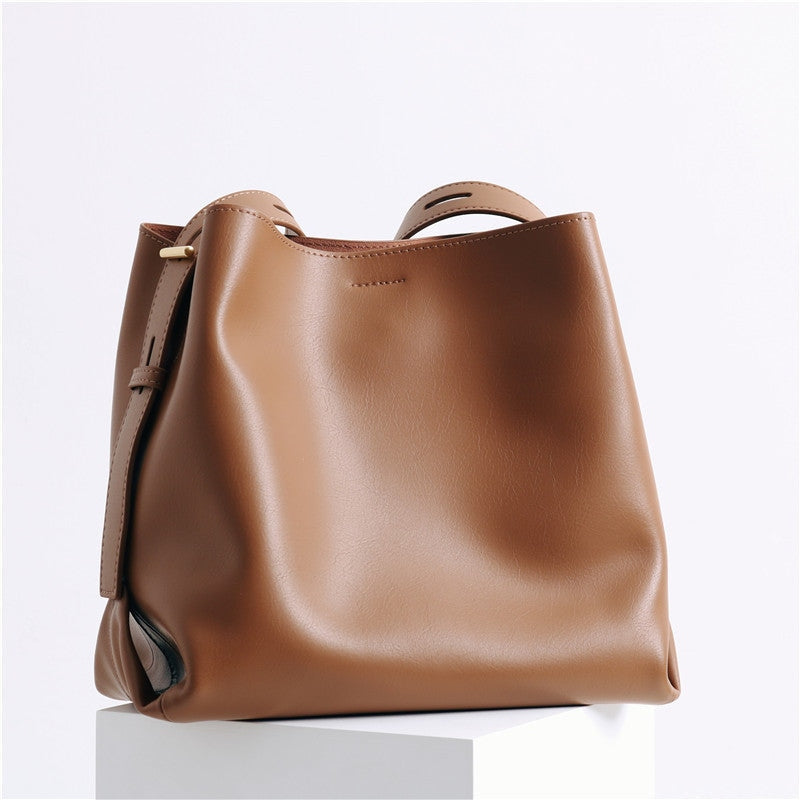 Womens Large Leather Bucket Bag