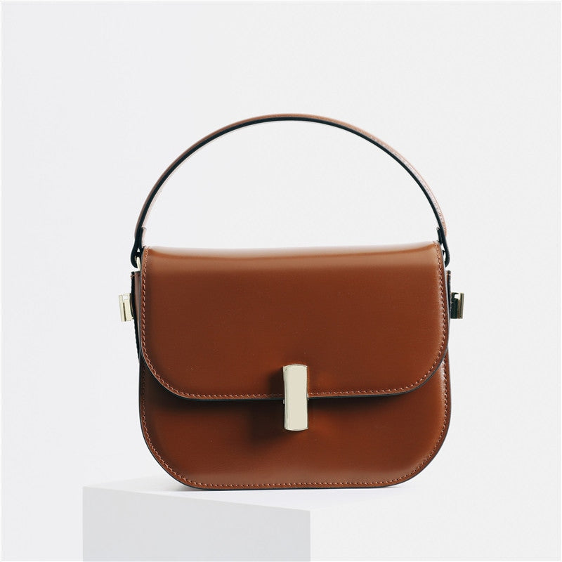 Womens Leather Medium Classic Box Flap Bag