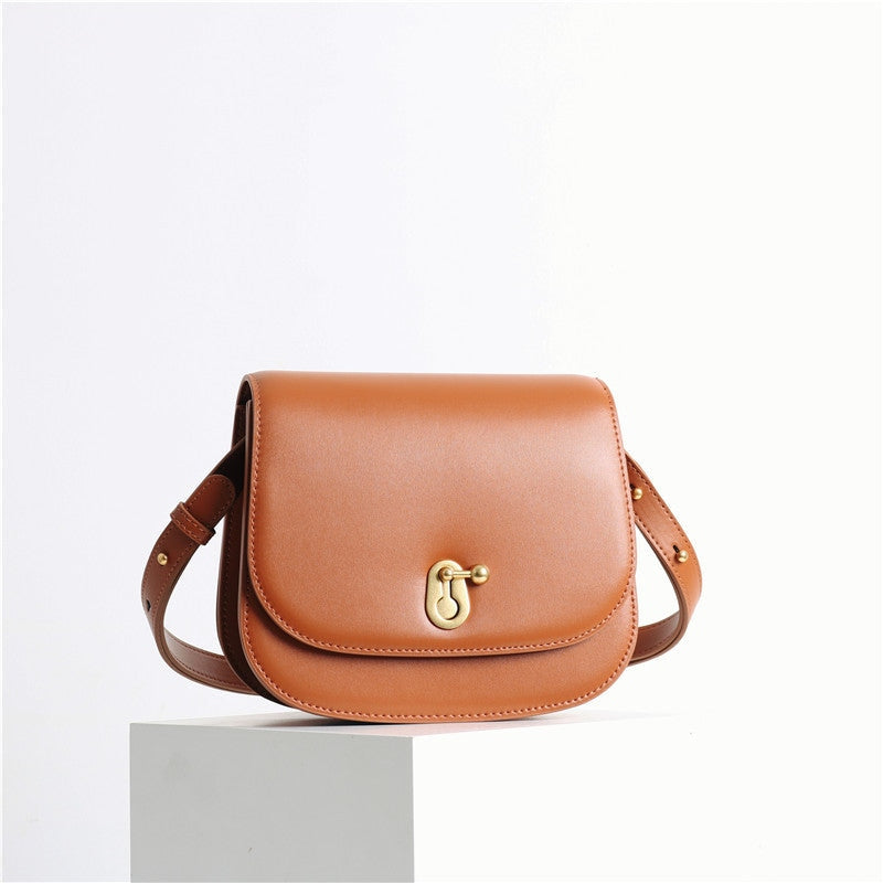 Womens Leather Small Saddle Bags For Women Cross Body Purse Girls